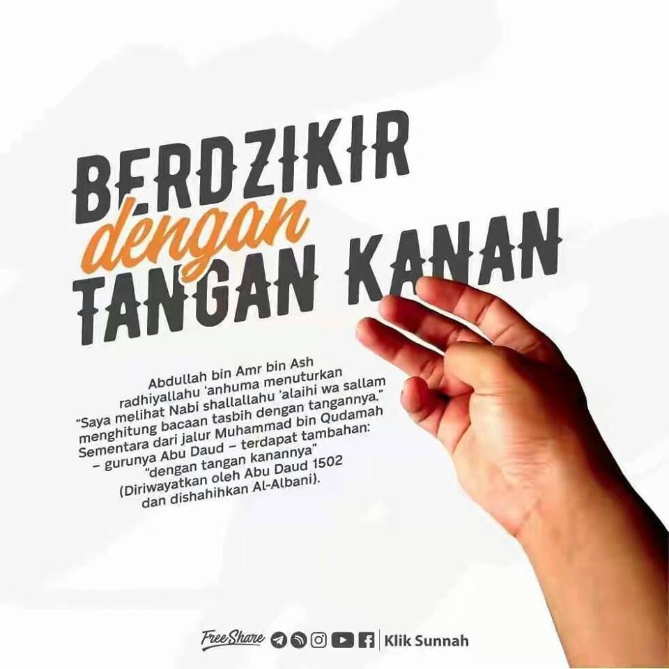 Berdzikir Dengan Tangan Kanan
