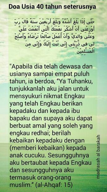 Doa Usia 40 Tahun Seterusnya