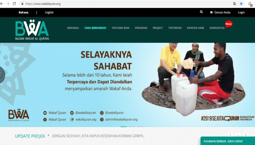 Badan Wakaf Al Quru2019an, Lembaga Filantropi untuk Kembangkan Potensi