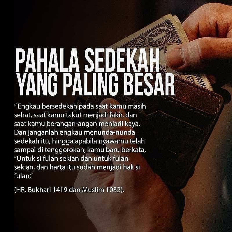Pahala Sedekah yang Paling Besar