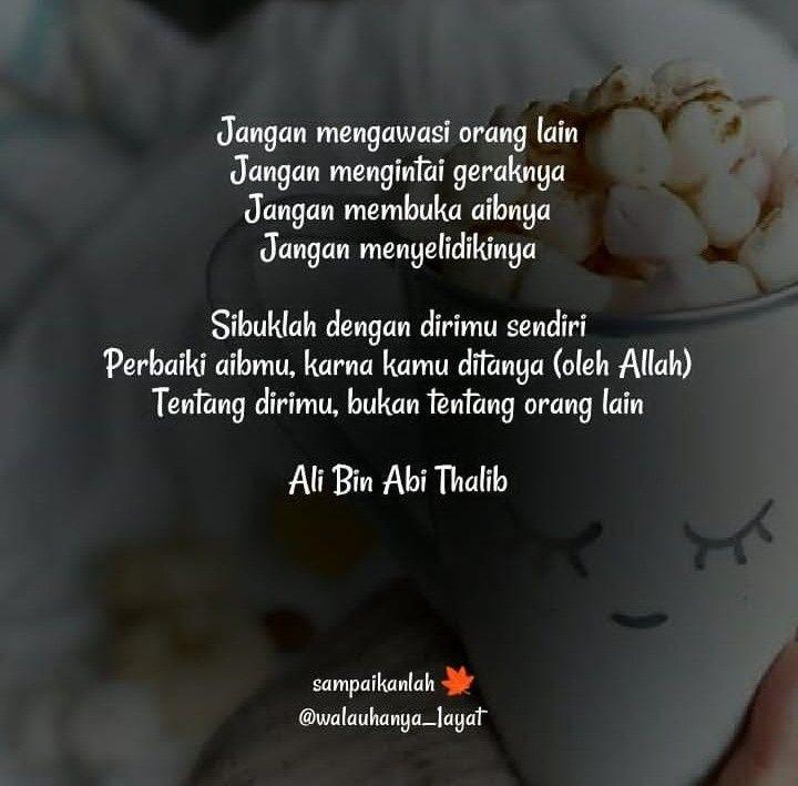 Janganlah Terbiasa Mengawasi Orang Lain